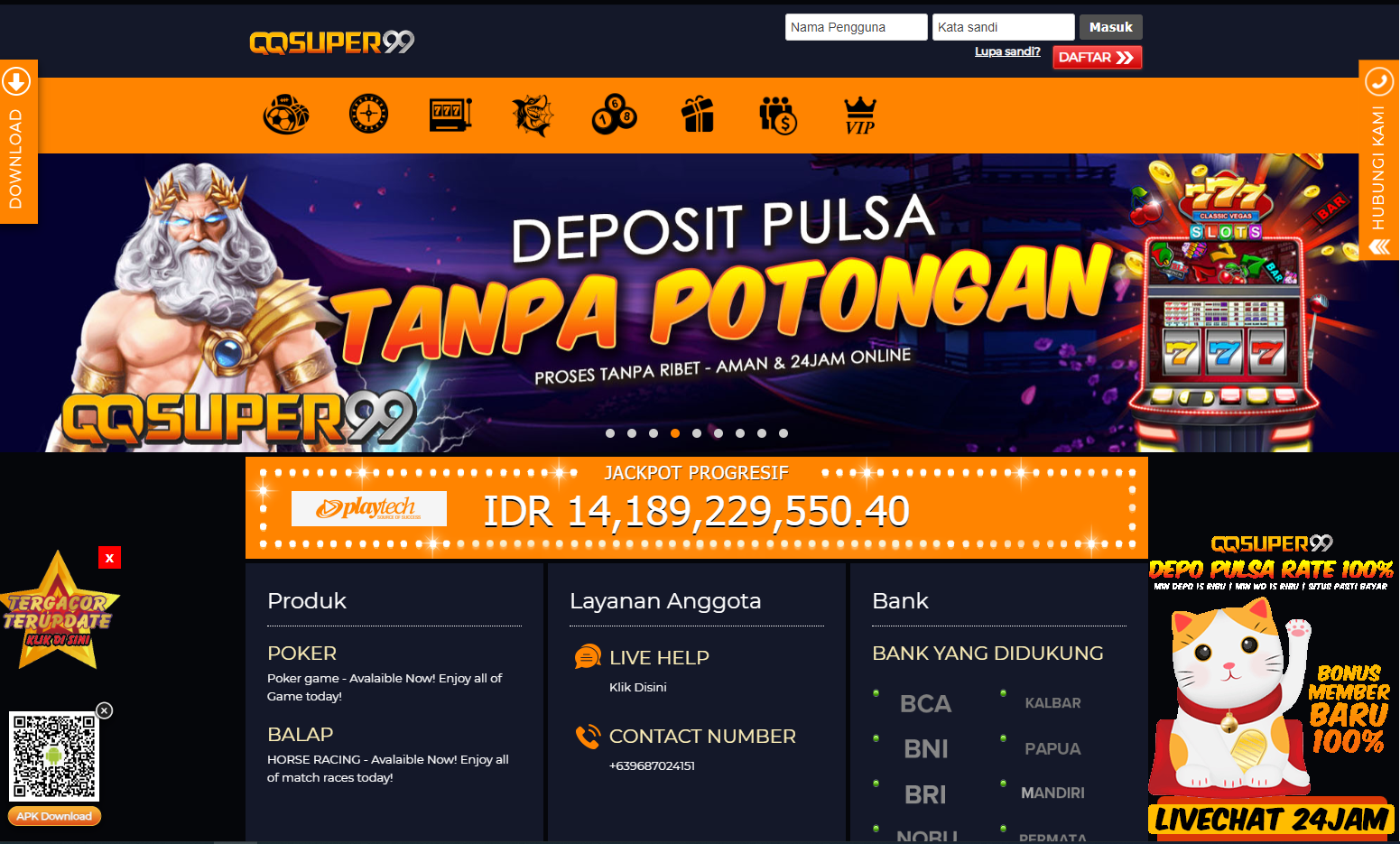 QQSUPER99 Agen Slot Judi Online Terbesar dan Terpercaya di Indonesia